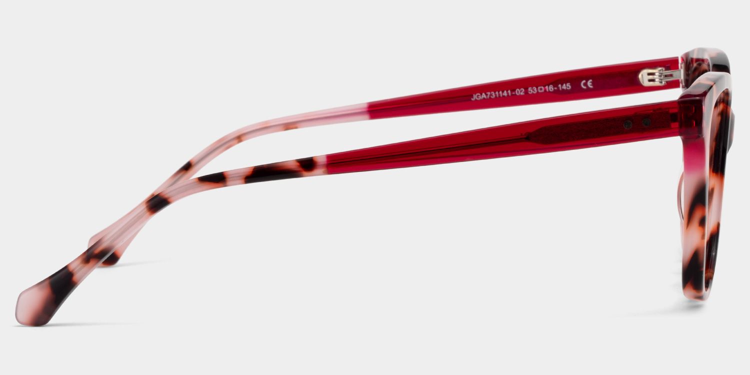 Lena Square Pink Tortoise Frame Eyeglasses for Woman| ZEELOOL Canada4