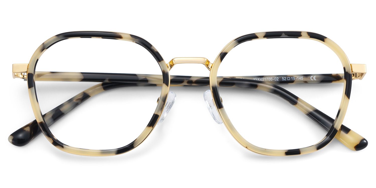 Mitchell Mixed Tortoise Frame Glasses with Geometric Shape | ZEELOOL Canada3