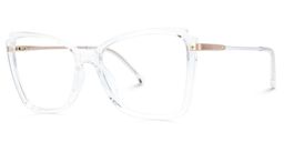 Kristen Cateye Clear Glasses1