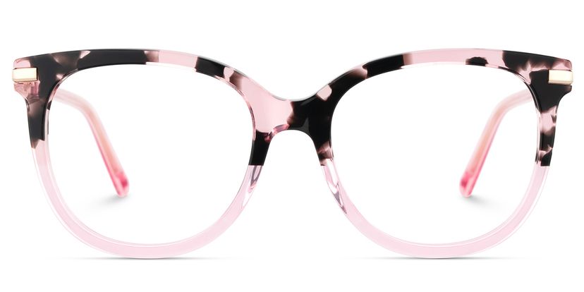 Mailyn Pink Tortoise Round Glasses