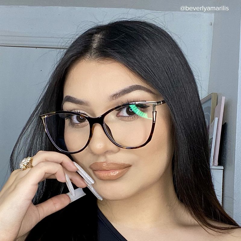 Yomary Cateye Tortoise Thin Frame Glasses | Zeelool5