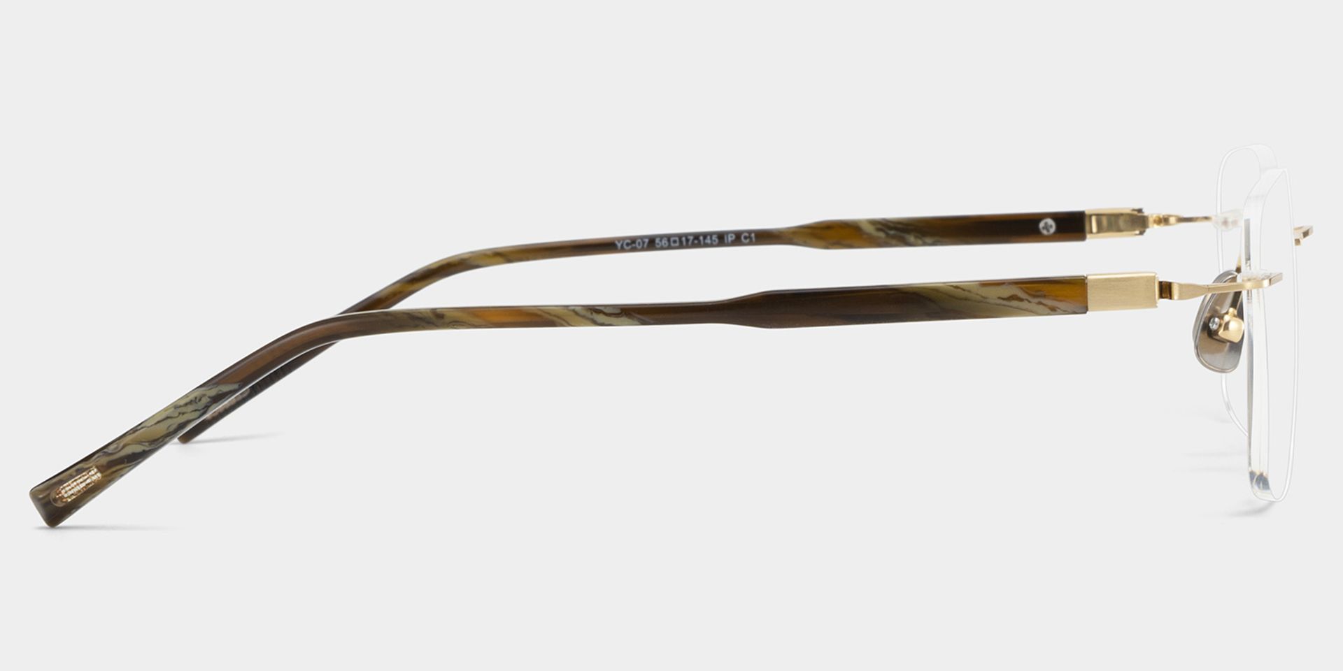 Claire Rectangle Gold Frame Eyeglasses for Man| ZEELOOL Canada5