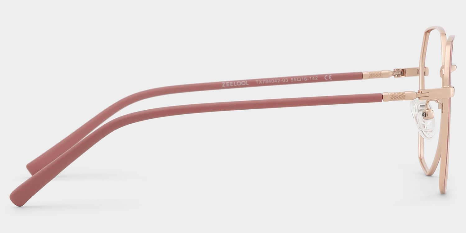 Bivins Geometric Pink Glasses | ZEELOOL Canada5