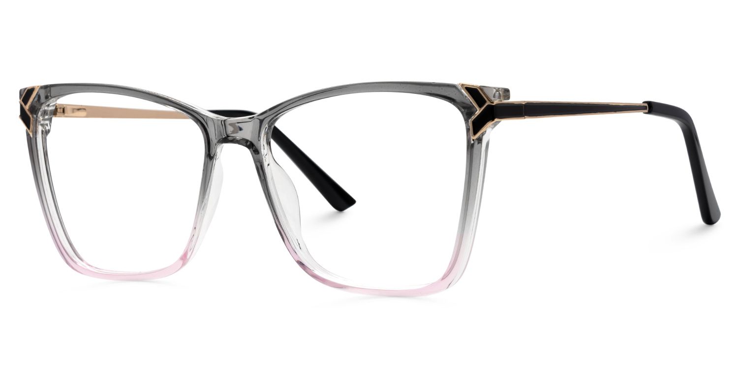 Tricee square grey glasses with gold arms for females | ZEELOOL Canada1