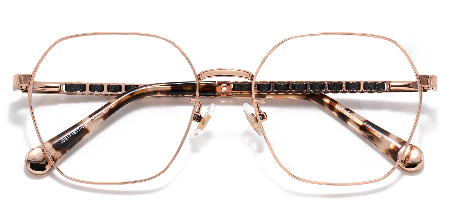 Dunbar Geometric Rose Gold Glasses1