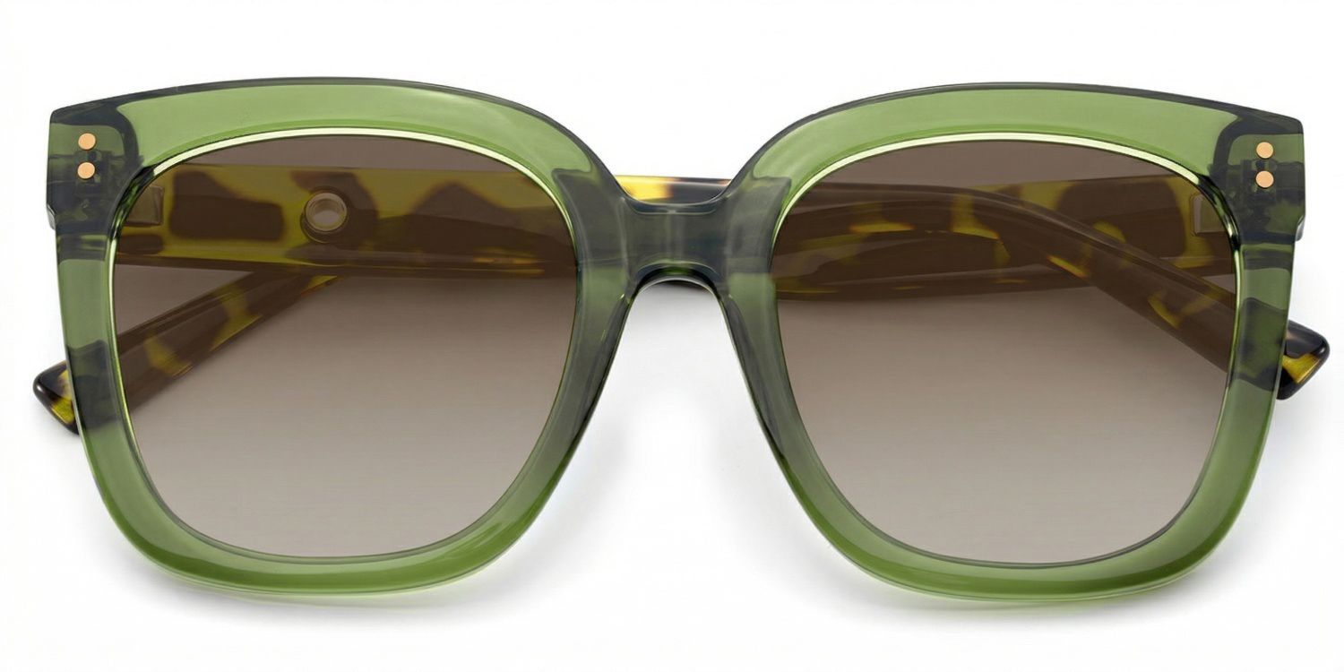 Women's Green Glasses With Square Shape1