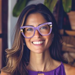 Pearl Purple Cat eye Glasses6