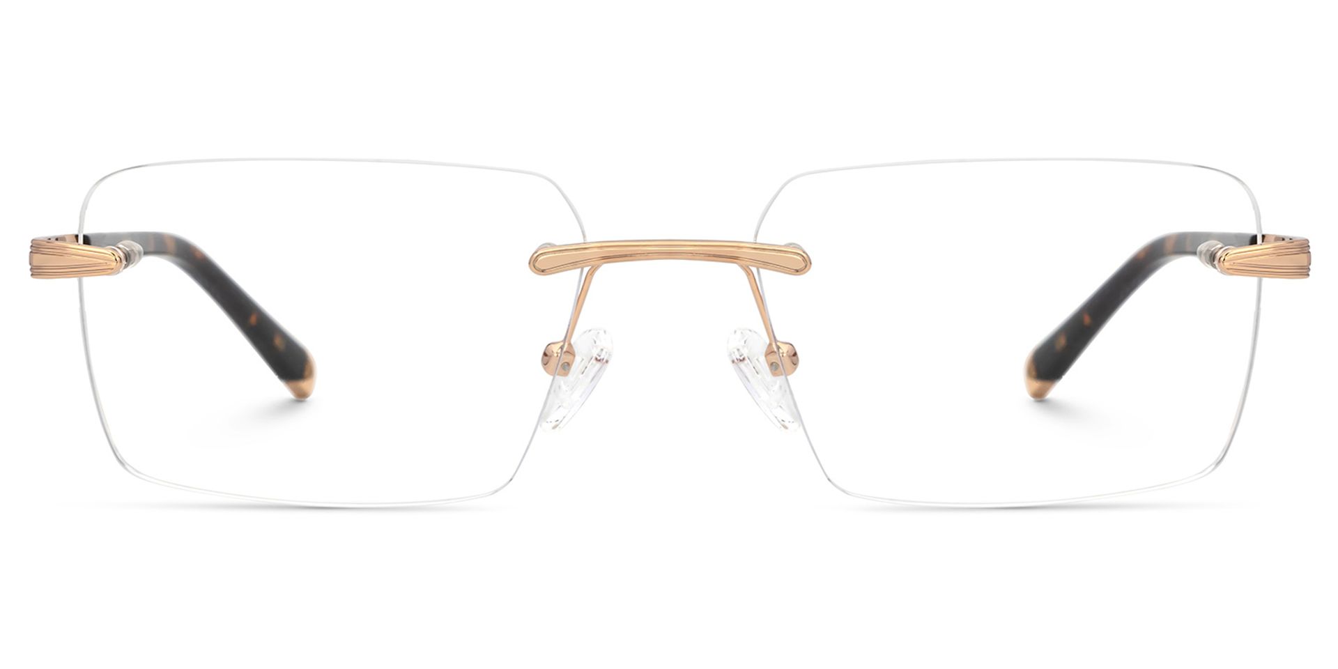 Tortoise Mixed-Materials Rectangle Eyeglasses- Savitrie0