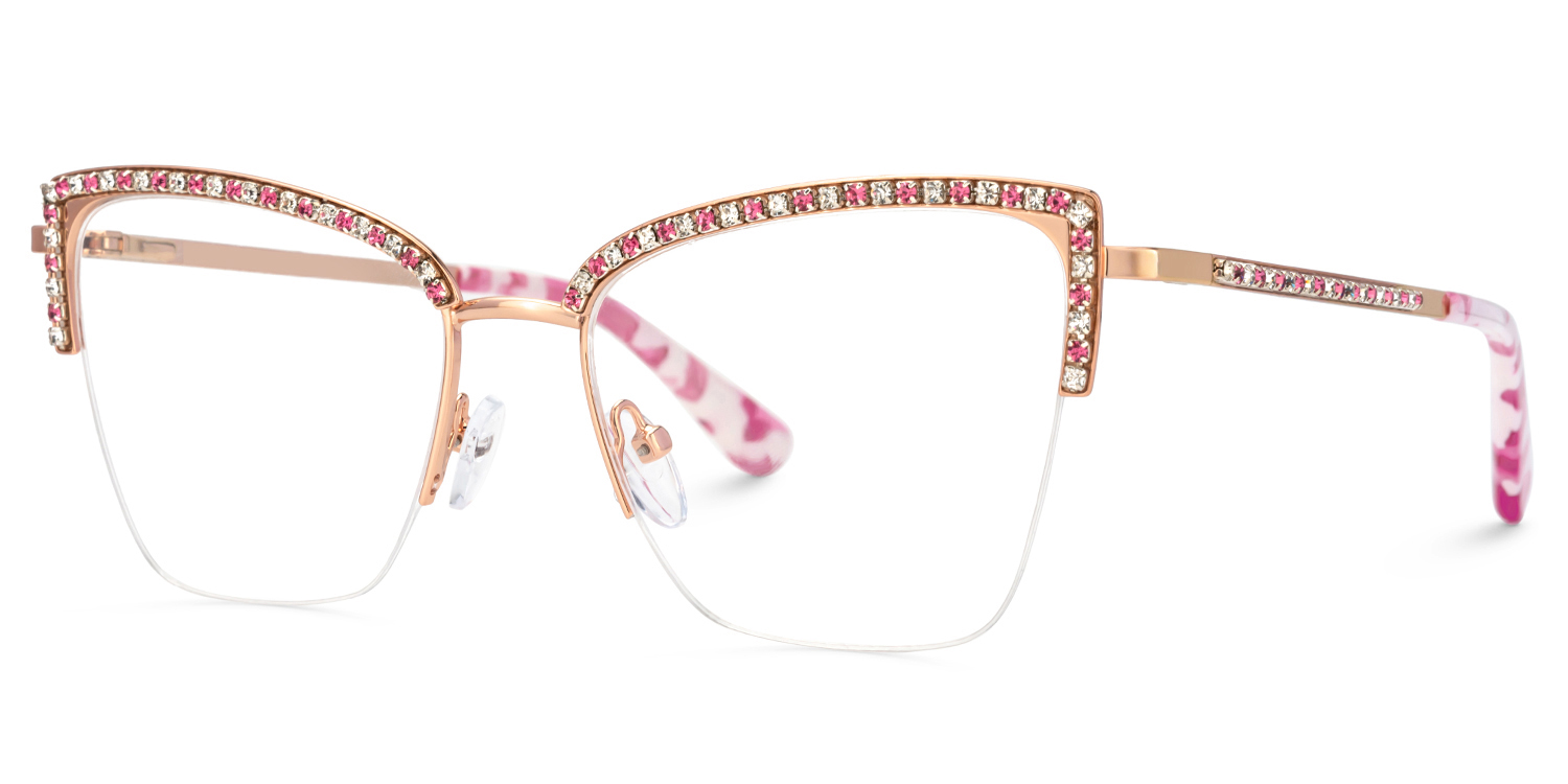 Caporella Cateye Pink Glasses2