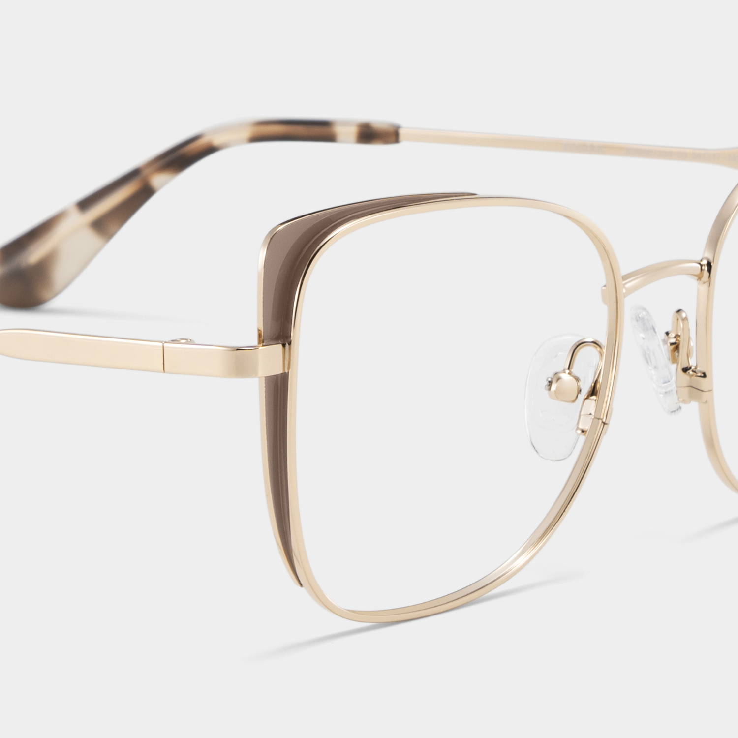 Tessa Khaki Gold Frame Glasses with Cat eye Frame Online | ZEELOOL Canada5