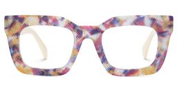 Keisa Square Floral Glasses0