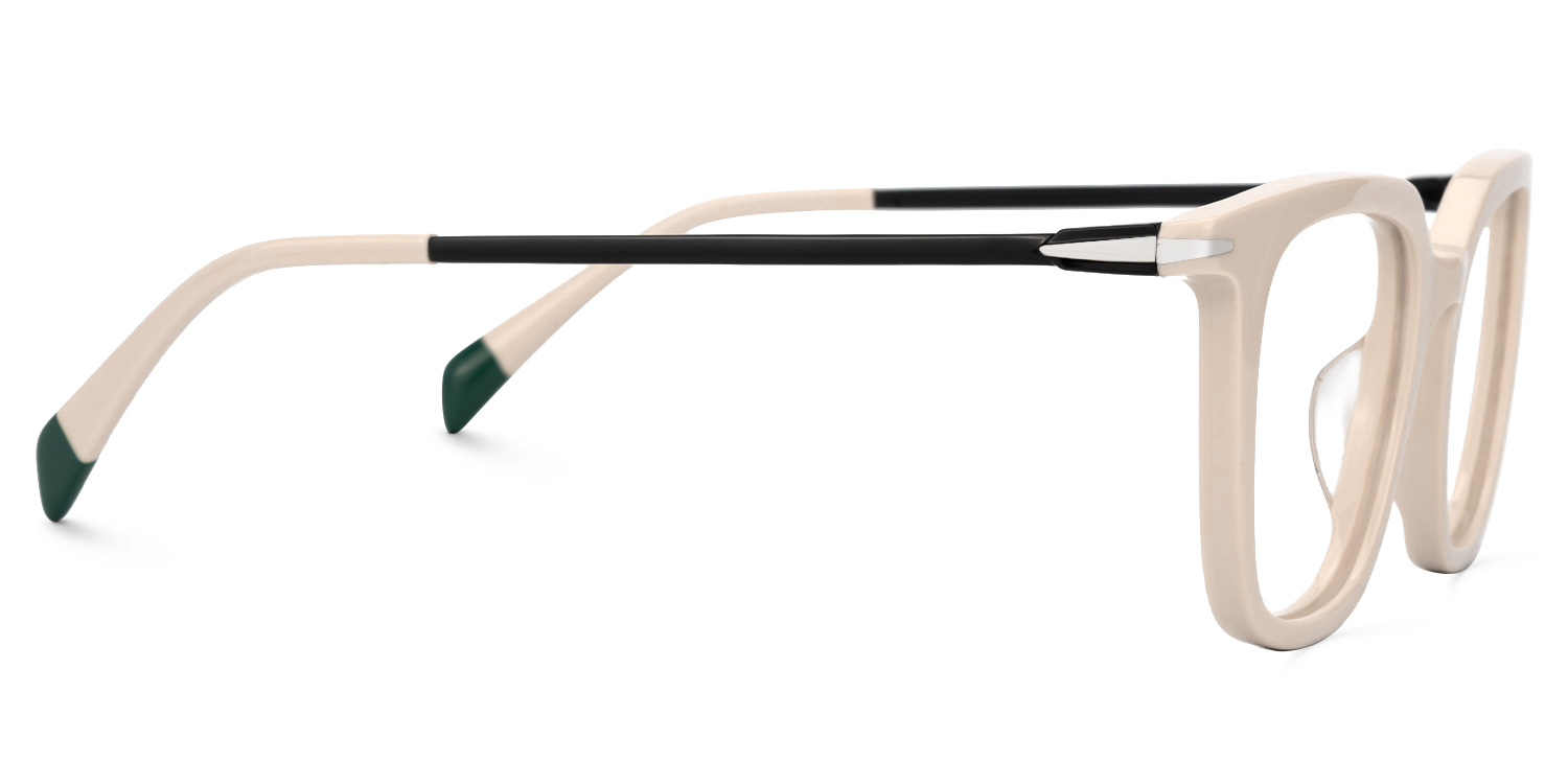 Bodali Mixed-Materials Square Dusty-Pink Frame Glasses | ZEELOOL Canada2