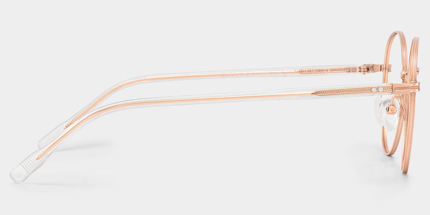 Titanium Celena Eyeglasses, Celena Round Glasses -Zeelool Glasses3