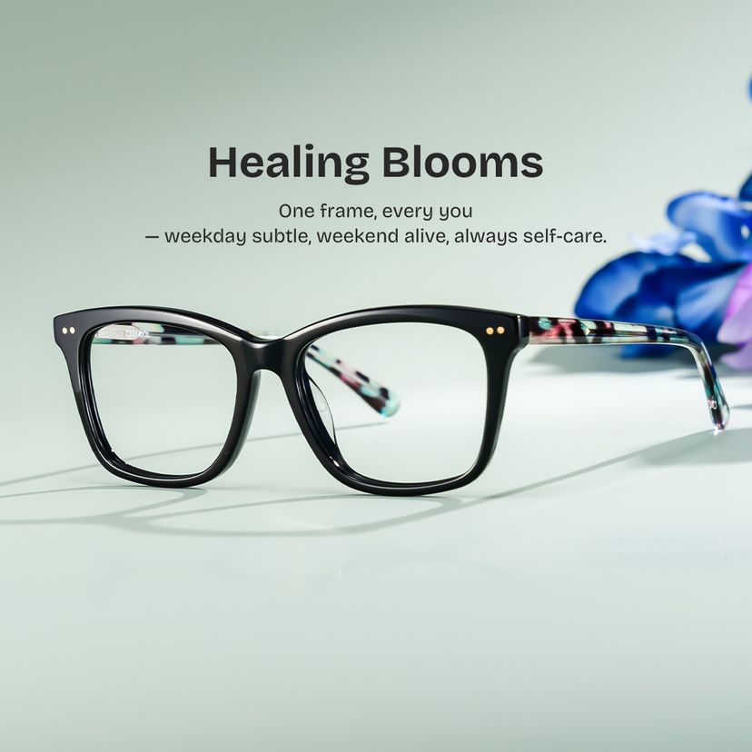 Layla Black Square Glasses