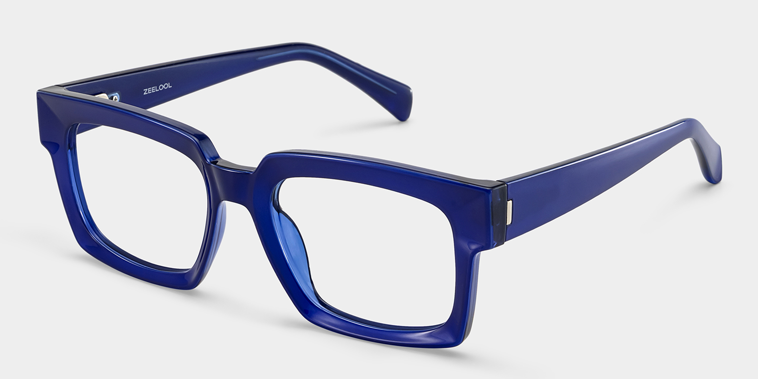 Amadeo blue full rim rectangle eyeglasses Online | ZEELOOL3