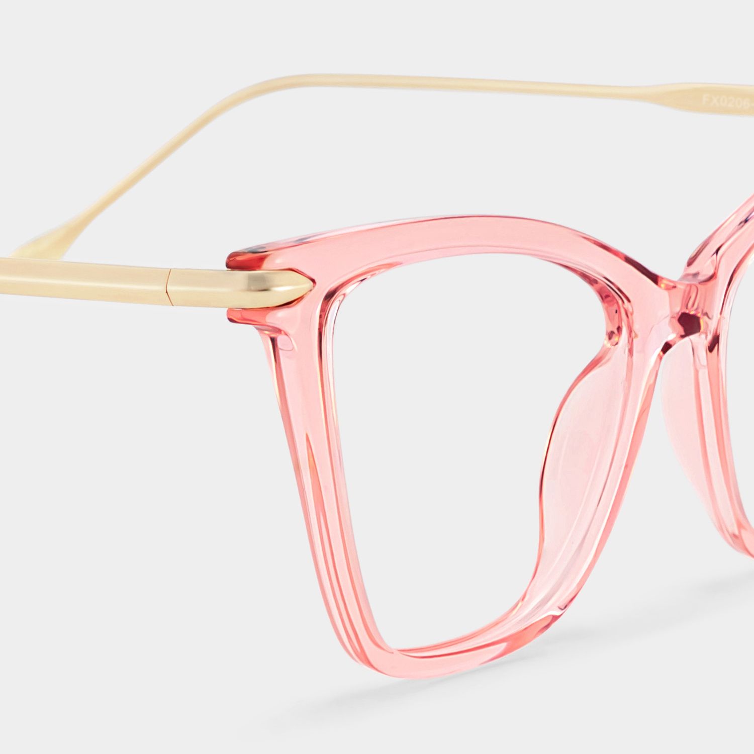 Hilary Butterfly Light Pink Transparent Eyeglasses4