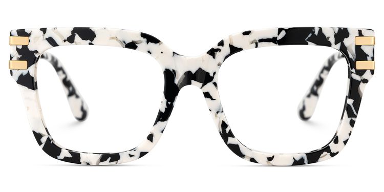 Lidia Square Cow Print Glasses