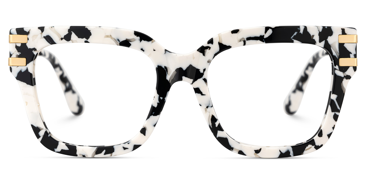 Lidia Square Cow Print Glasses
