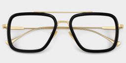 Gifford Black-Gold Aviator Glasses1