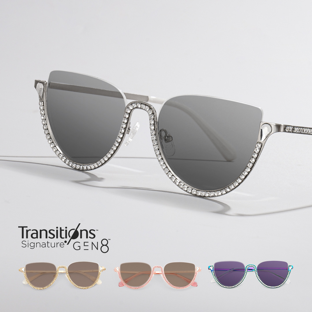 Sparkle Cateye Silver Glasses1