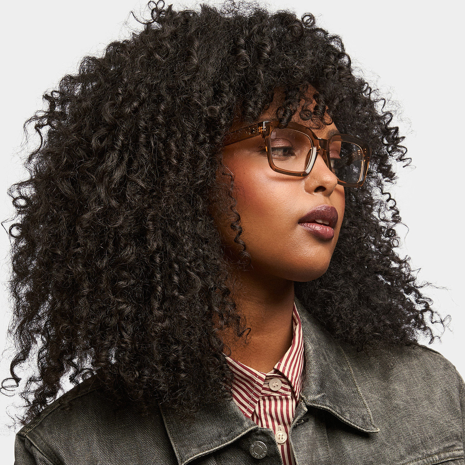 Grover Rectangle Eyeglasses and Champagne Color Frames1