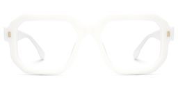 Joeann Geometric White Glasses0