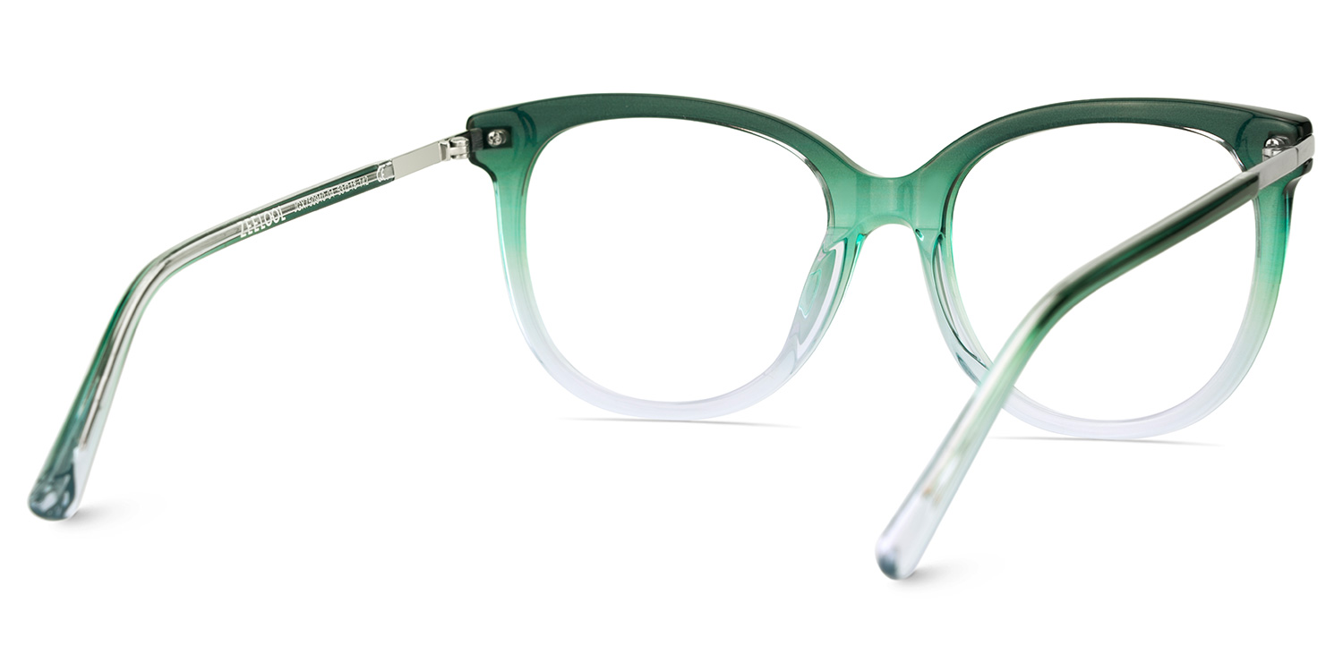 Mailyn Round Green Crystal Glasses5