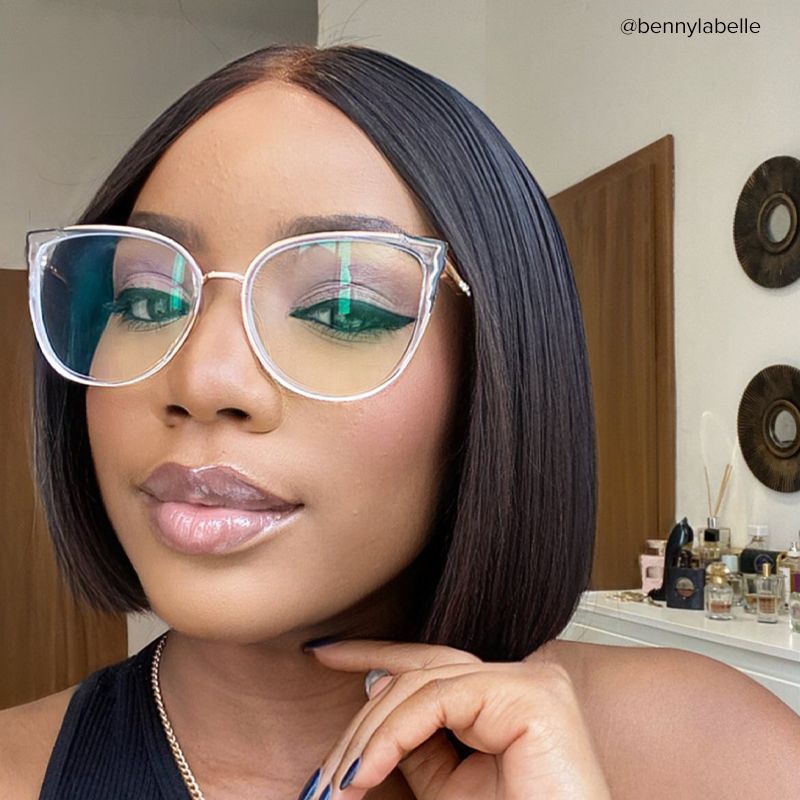 Estrada Cateye Black-Clear Eyeglasses and Glasses Frames7