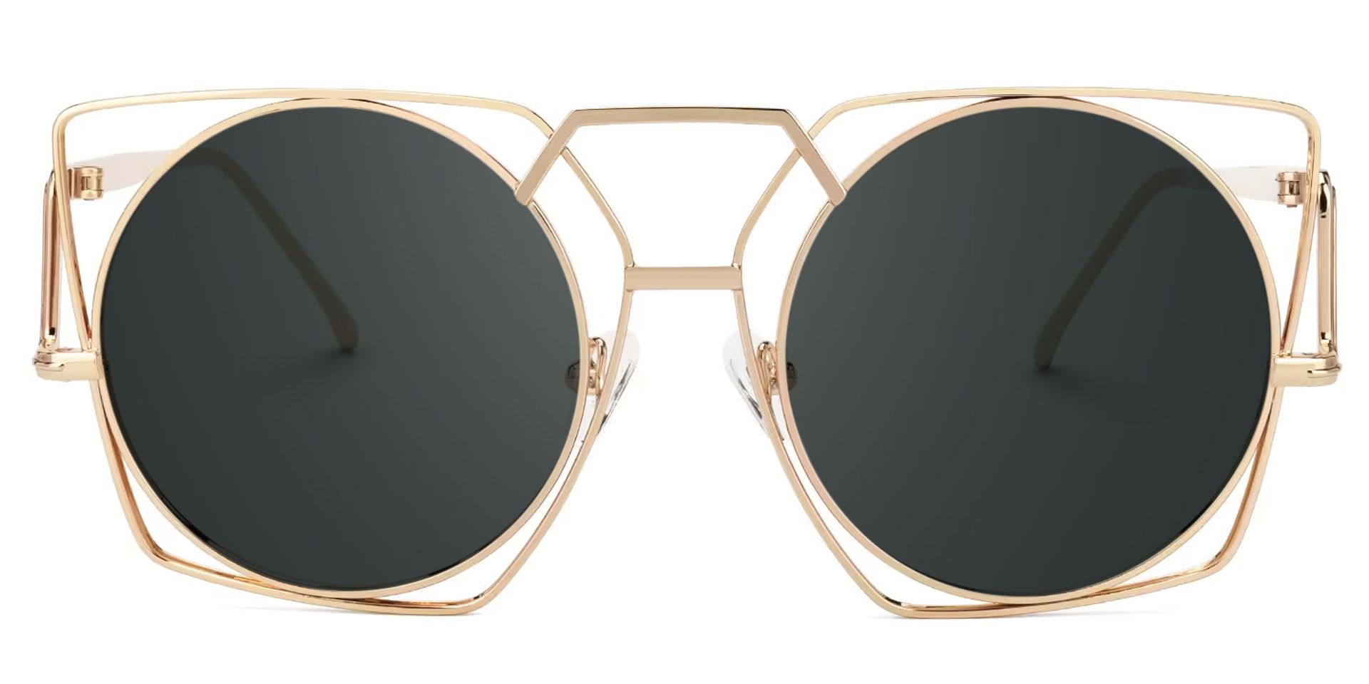 Ybarra Geometric Gold Sunglasses | ZEELOOL Canada0