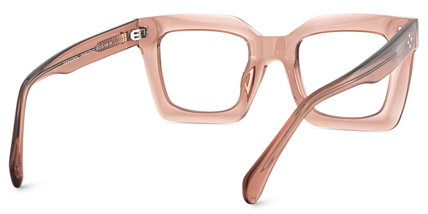 Lobo Square Champagne Eyeglasses & Glasses Frames4