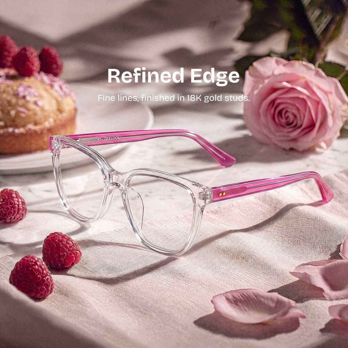 Eva Rectangle Clear Color Frame Glasses | ZEELOOL0