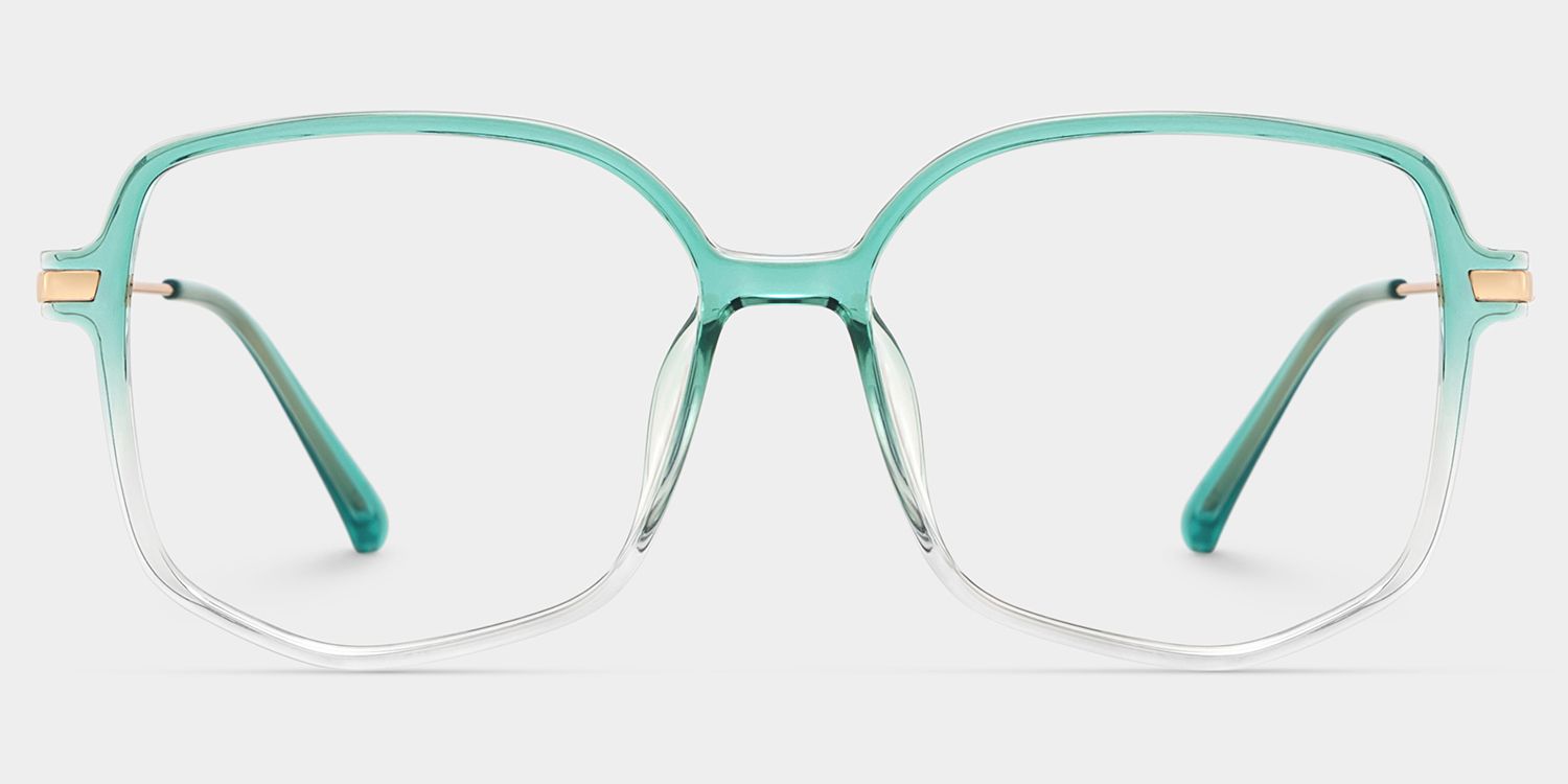 Payton Green Geometric Frame Glasses | Zeelool0