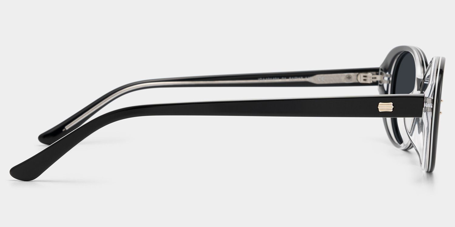 Lennon Black Oval Glasses | Retro Varsity Athleisure3