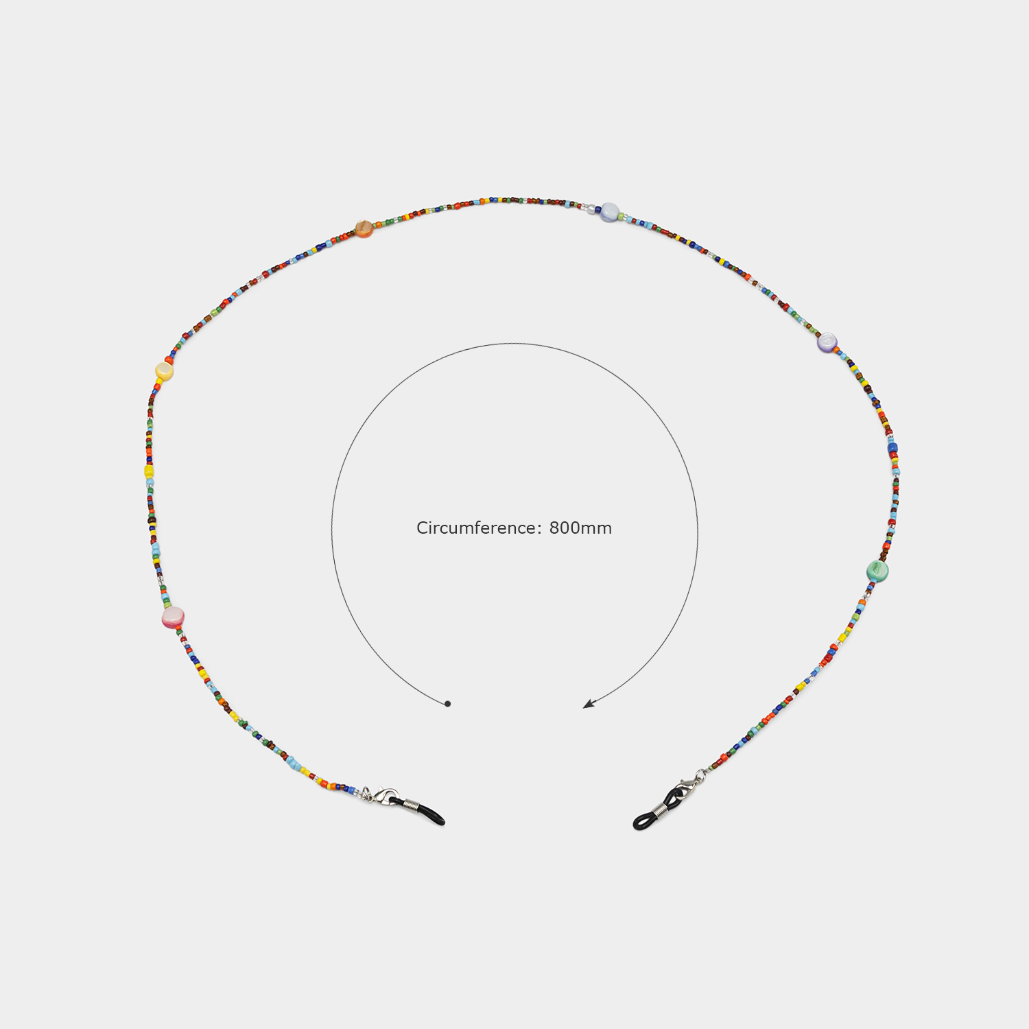 Colorful Round Glitter Eyeglasses Chains2