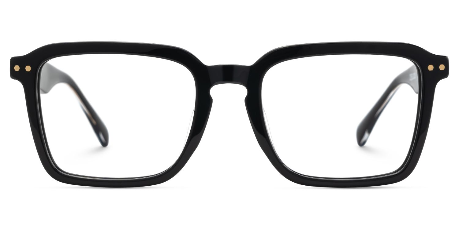 Vickerie Thin Black Glasses in Square Design | ZEELOOL Canada1