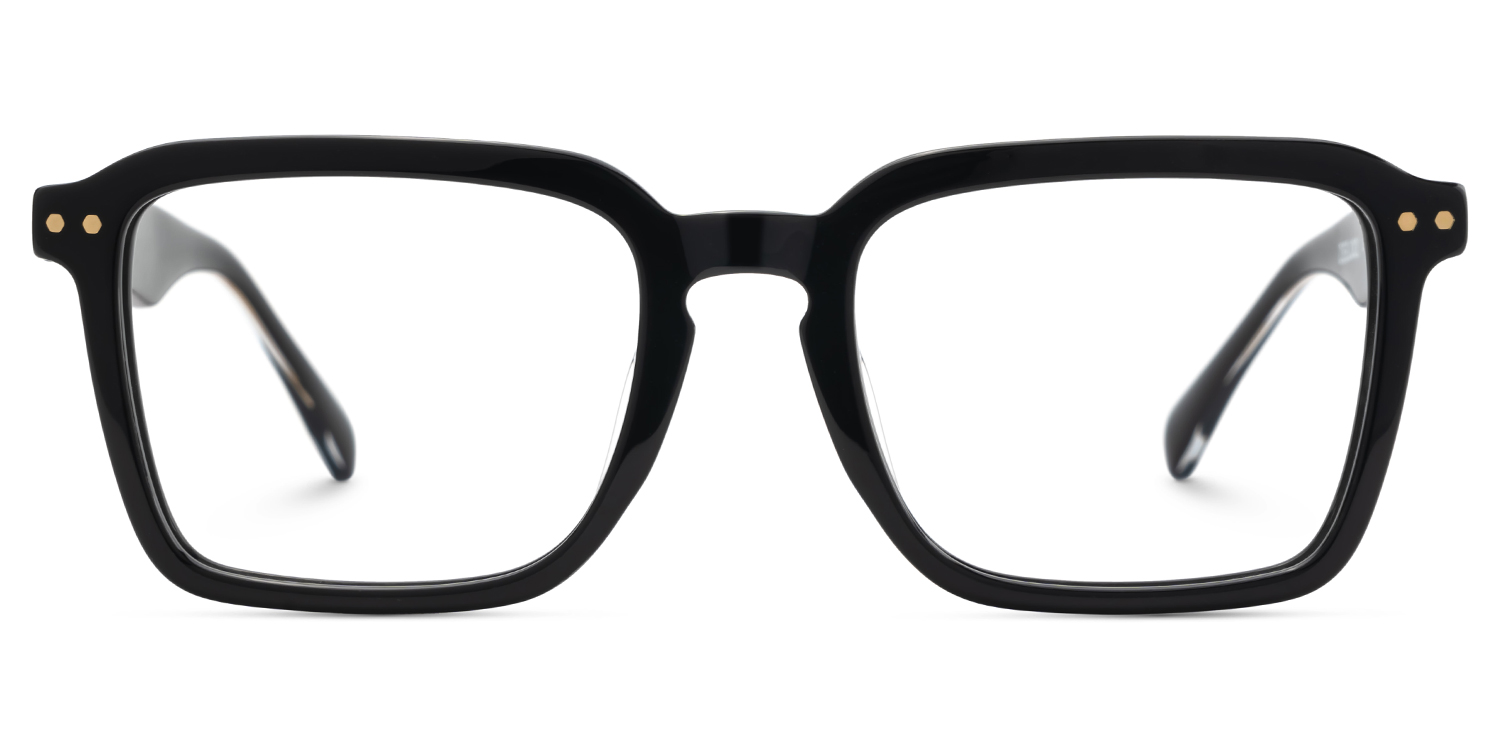 Vickerie Thin Black Glasses in Square Design | ZEELOOL Canada1