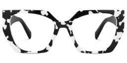 Sileidy Geometric Black-White Glasses0