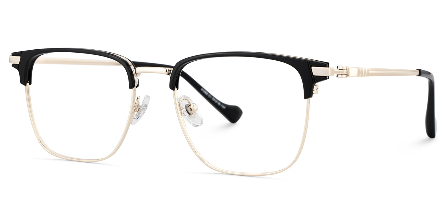 Owen Eyeglasses in Square Black Gold Frame | ZEELOOL Canada3