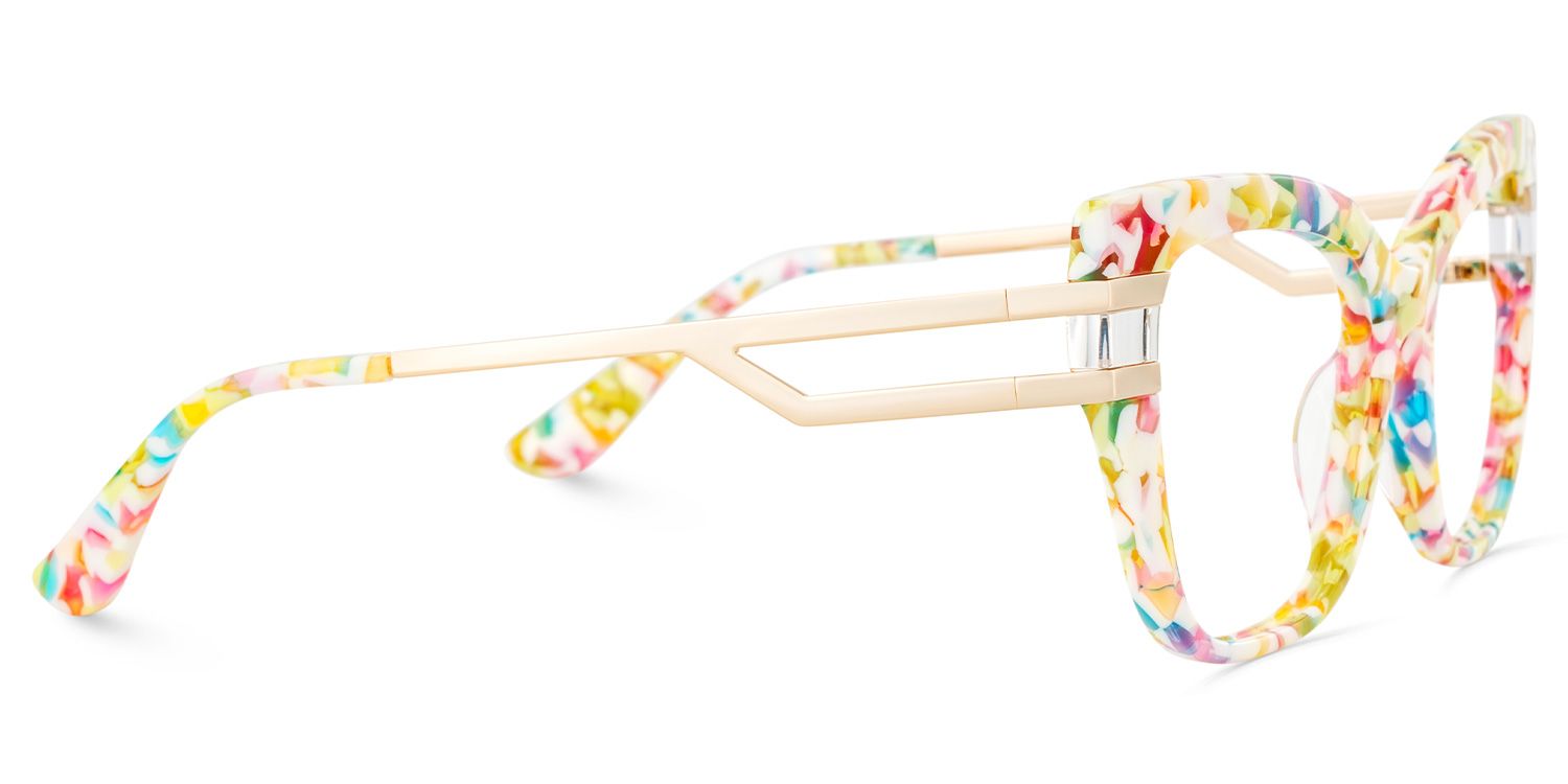 Kieran Eyeglasses in Rectangle Mottled Frame | Zeelool4