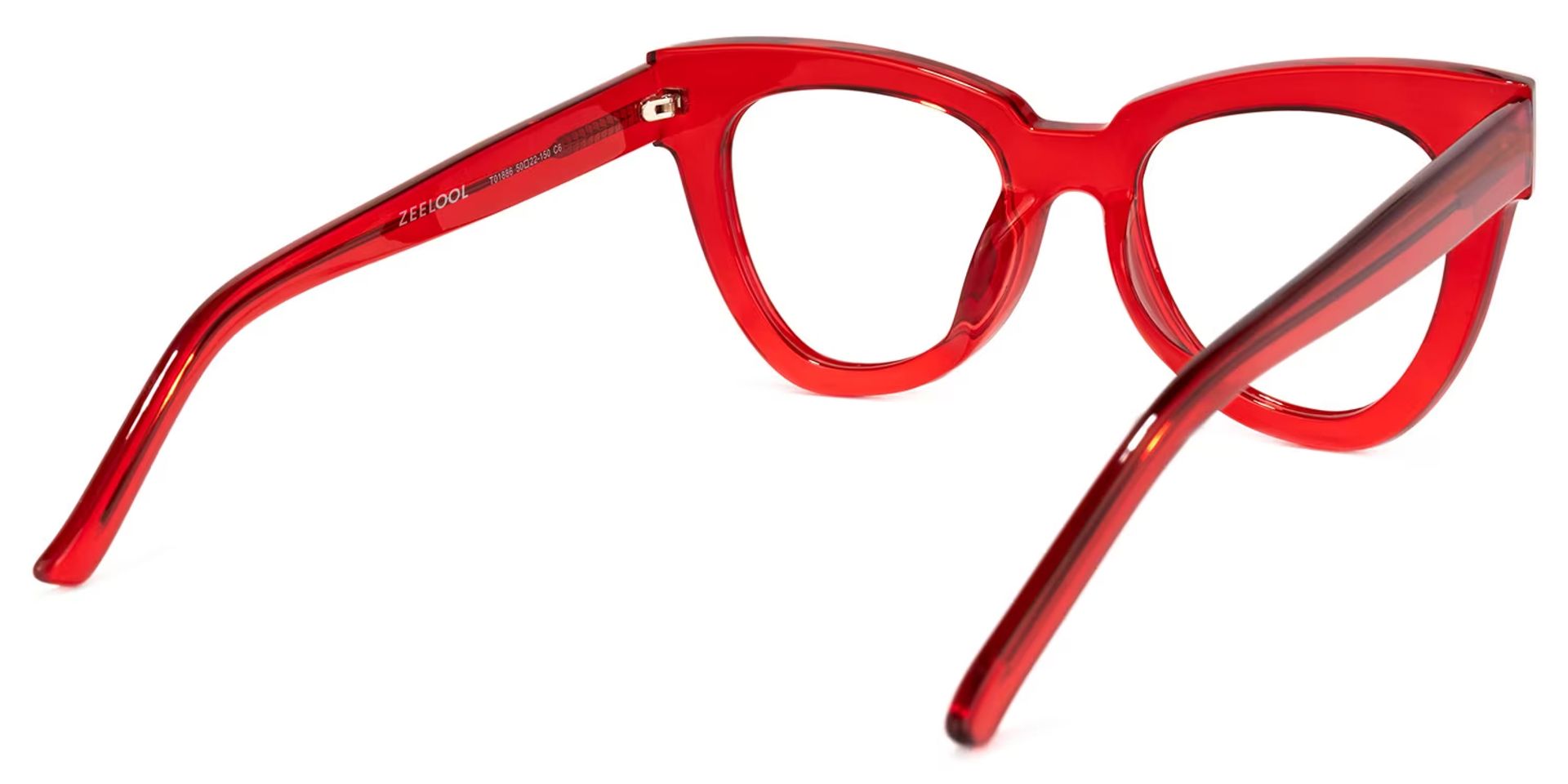 Yaser Cat-eye Red Eyeglasses and Acetate Frames5