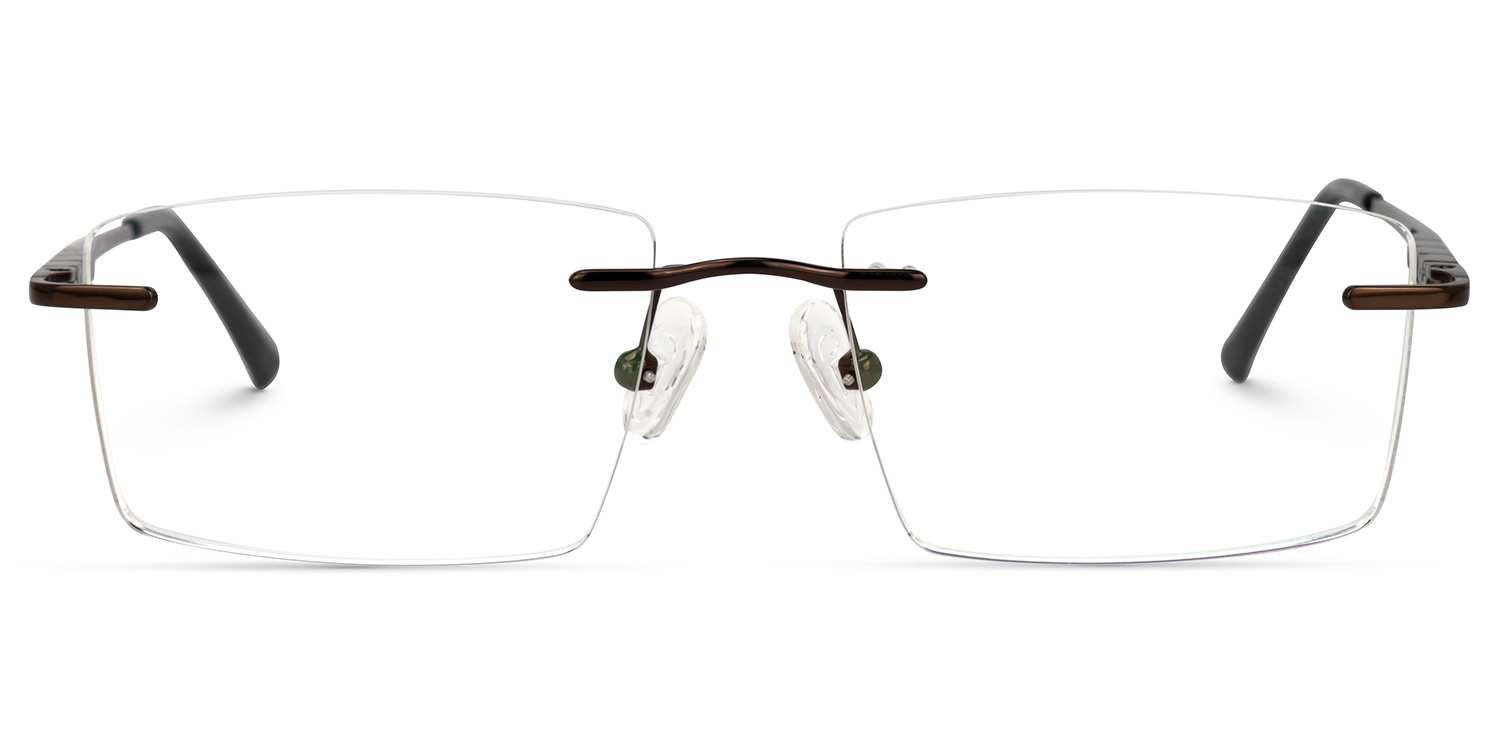 Cetina Rectangle Brown Glasses0