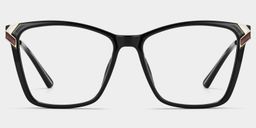 Mia Black Square Glasses1
