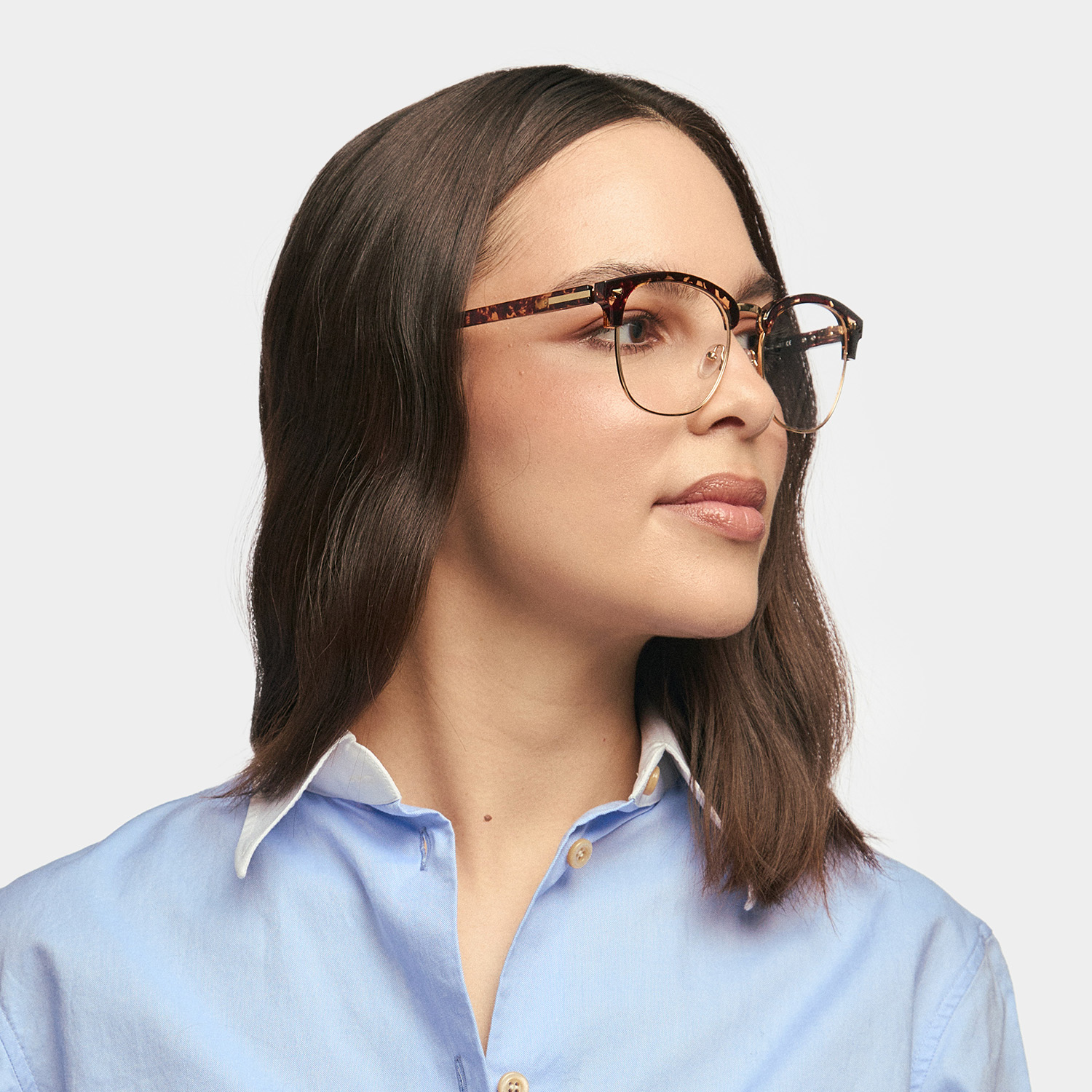 Lasha Browline Gold Glasses | ZEELOOL Canada1