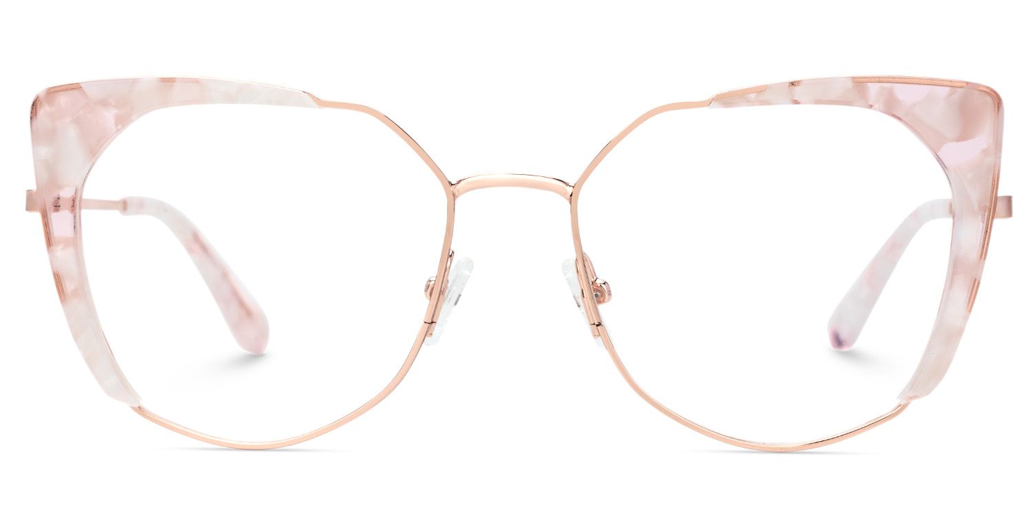 Ketty Pink Candlelight Cateye Prescription Glasses | ZEELOOL Canada0