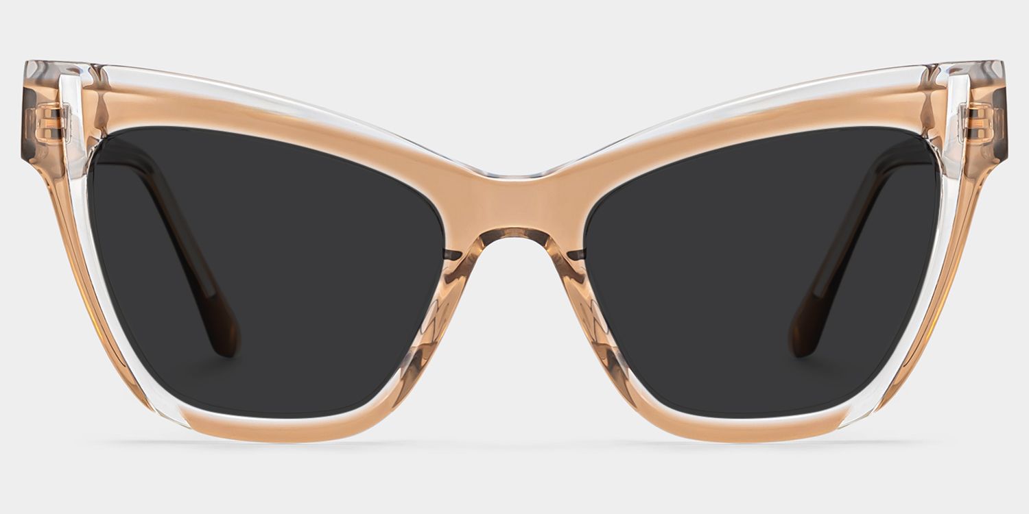 Saucie Light Brown Cat eye Frame Sunglasses | ZEELOOL Canada0