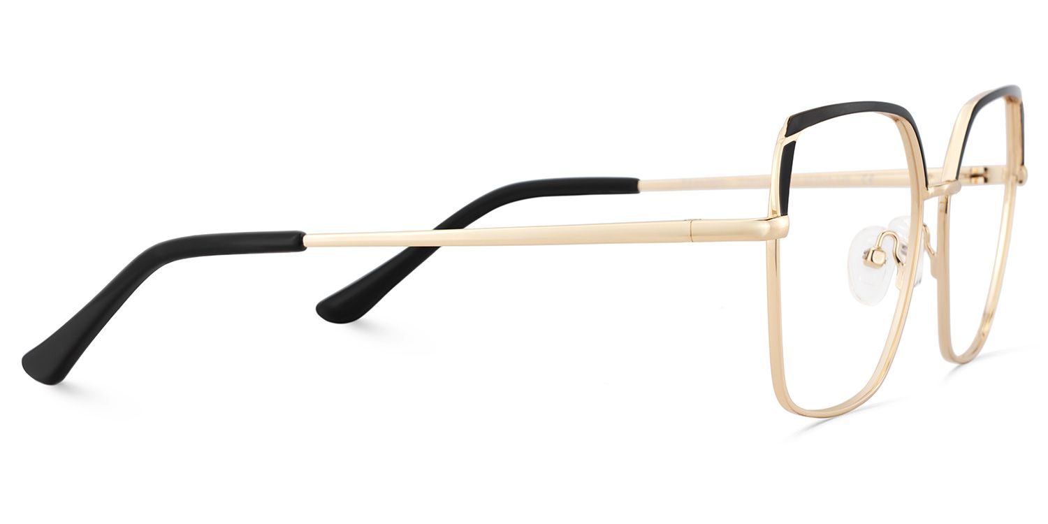 Shayla Metal Square Black Frame Glasses | ZEELOOL Canada4