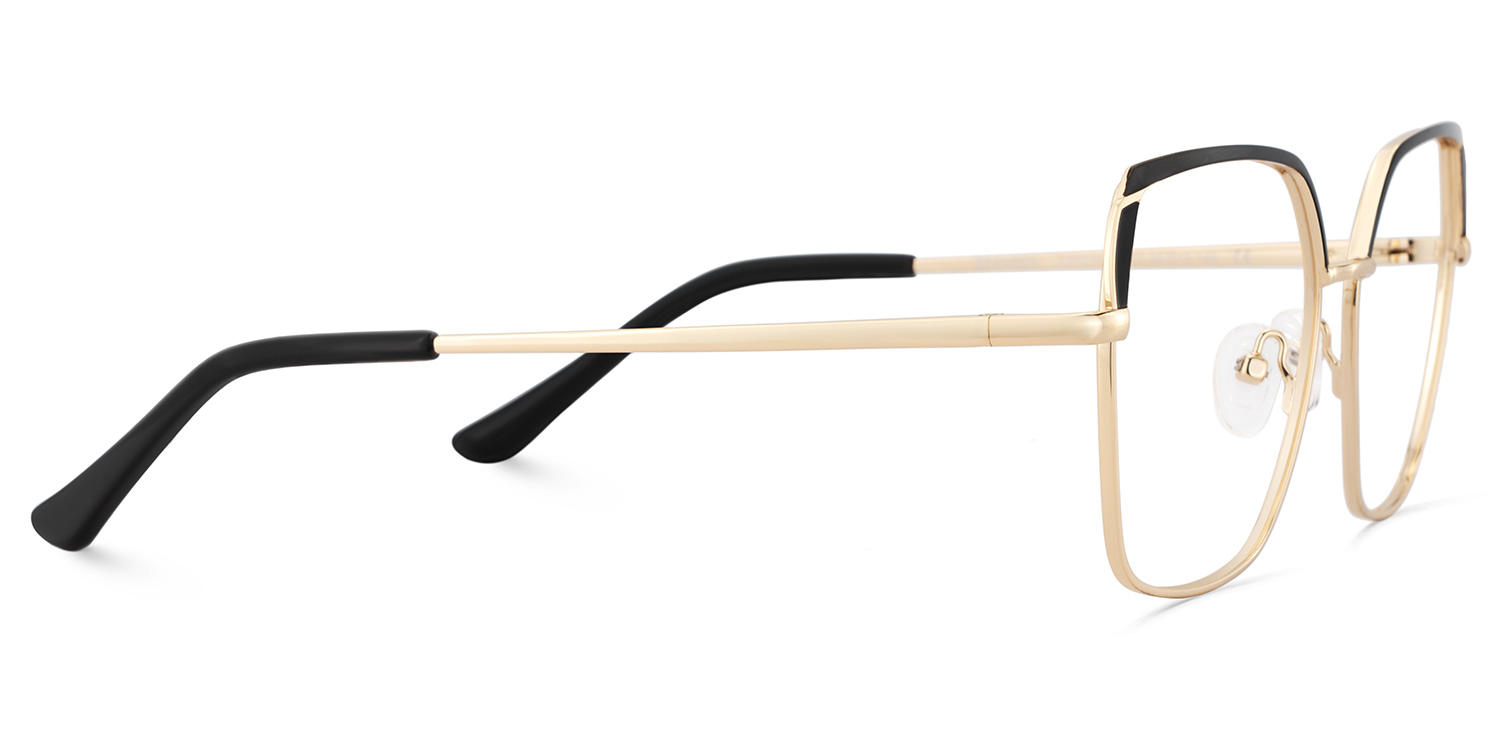 Shayla Metal Square Black Frame Glasses | ZEELOOL Canada4