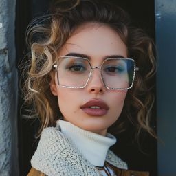 Toure Silver Square Glasses4