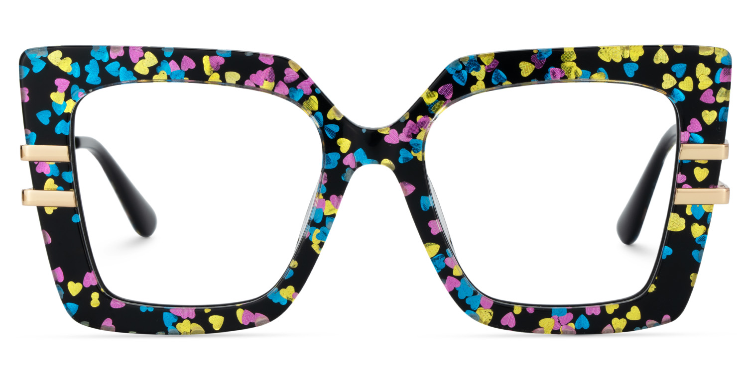 Poutine Square Pattern Glasses1