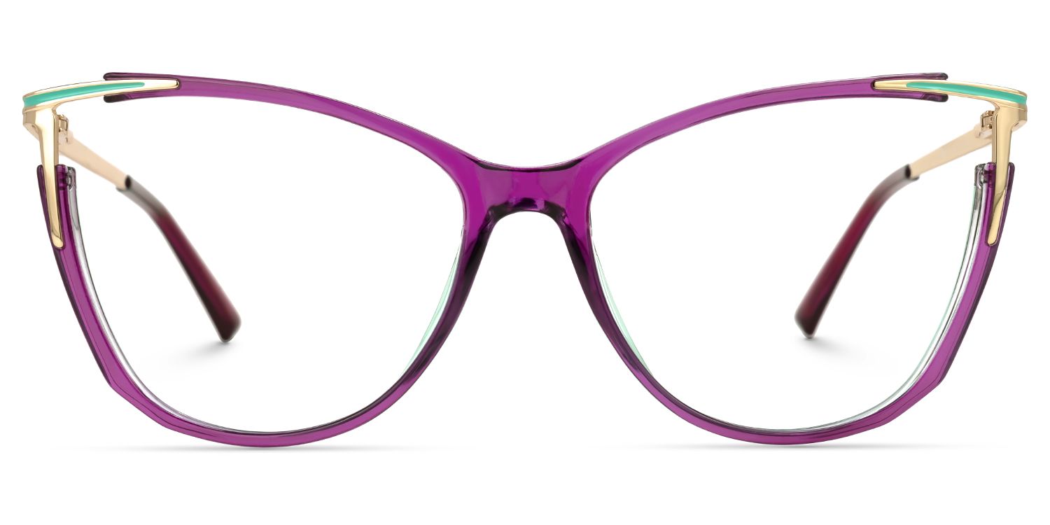 Cateye Yomary Purple Frame Glasses Deals | ZEELOOL Canada0